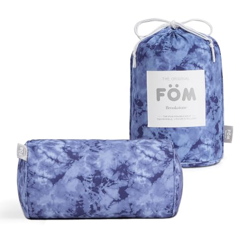 Squishy Support Cushion Pillow - Tie Dye Indigo, 12x7 Inches, Travel & Bed Support