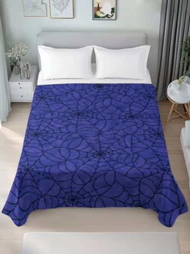 Navy Blue Full Flat Bed Sheet - Microfiber Hotel Quality Bedding with Spiders Net Pattern - Midnight Blue, Indigo, Navy, Cobalt