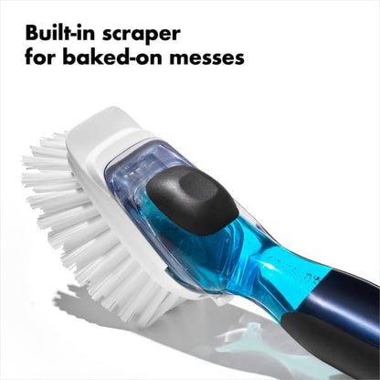 OXO Good Grips Soap Dispensing Dish Scrub Brush - Efficient Kitchen Cleaning Tool