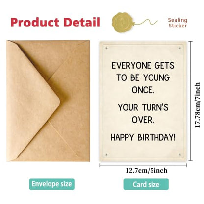 Funny Birthday Card for Men and Women SK-233 Old Age Joke Gift