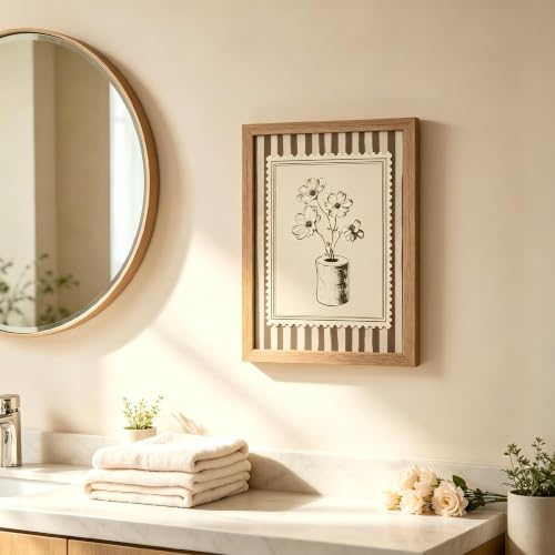 Funny Toilet Paper Flowers Wall Art - 10x8 Inches Bathroom Canvas Decor - Variation of THIS listing