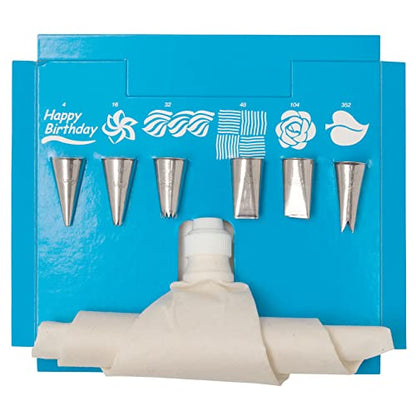 Ateco 8 Piece Cake Decorating Set, Silver