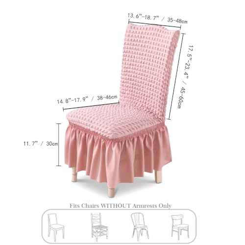 Stretch Jacquard Chair Slipcover - Wine Red, 1 Piece for Dining & Lounge Chairs
