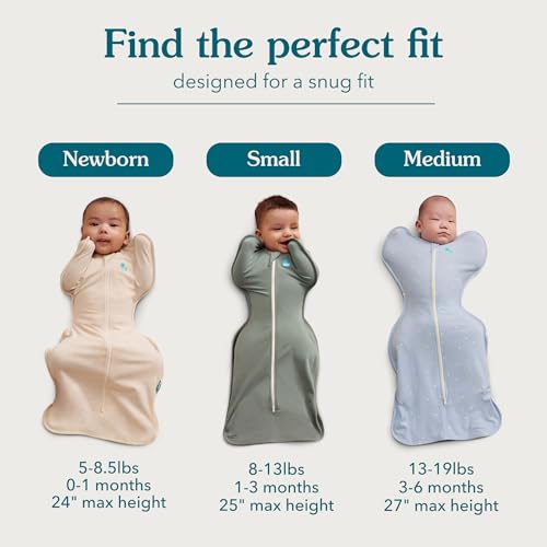 Love to Dream Swaddle UP, Baby Sleep Sack, Self-Soothing Swaddles for Newborns, Snug Fit Helps Calm Startle Reflex, New Born Essentials for Baby, 1.0 TOG, Medium 13-19 lbs, Powder Pink Twinkle