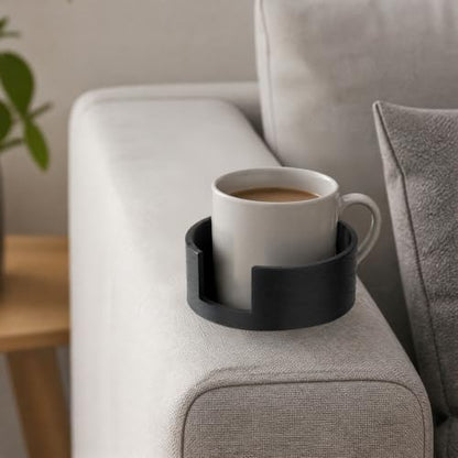BOXOB Couch Cup Holder Insert - Universal Sofa Cup Holder Adapter for Most Sofas, Black (Variation 1)