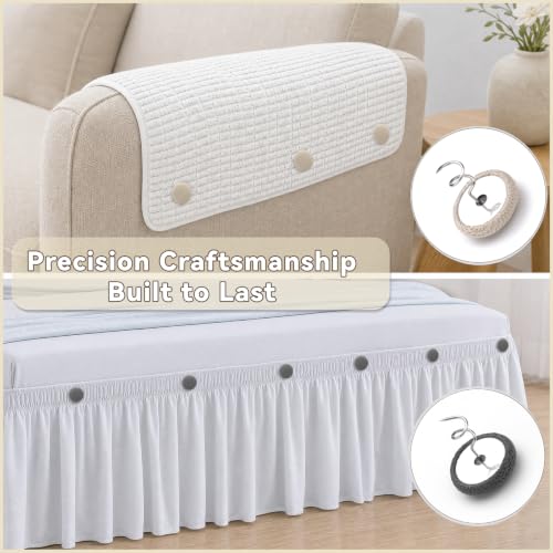Upholstery Twist Pins 12pcs Grey Fabric Covered Bedskirt Clips - Locking & Invisible Design