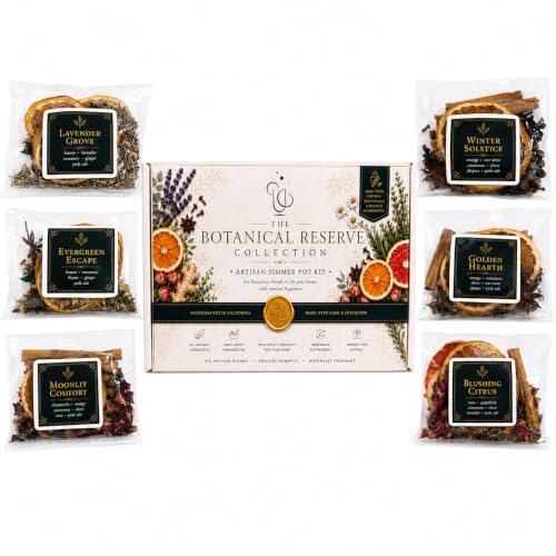 Potpourri Simmer Pot Set with Dried Botanicals - Fall & Holiday Fragrance Collection