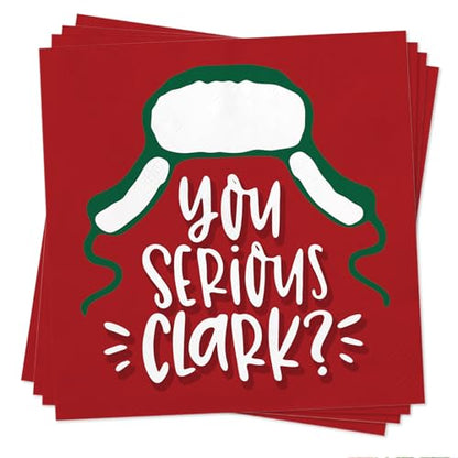 Christmas Vacation You Serious Clark Cocktail Napkins - 50 Pack, 5x5 Inch, Holiday Paper Party Supplies - Serious Variation