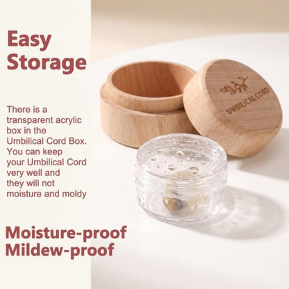 Minimalist Wooden Baby Keepsake Box for Umbilical Cord & Teeth Storage