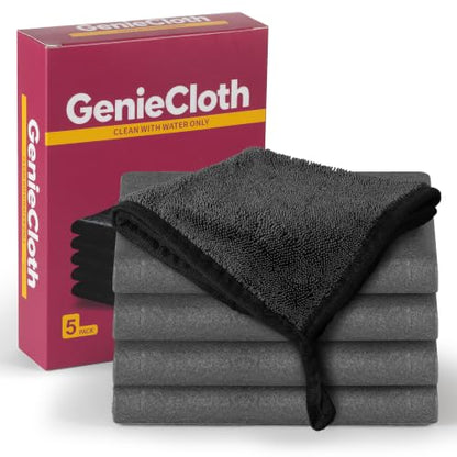 Reusable Microfiber Cleaning Cloths Set for Glass Windows Bathroom Surface