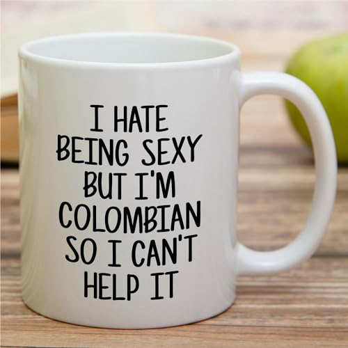 White Ceramic Mug for Proud Colombian - 11oz Coffee Cup for Friends & Gifts