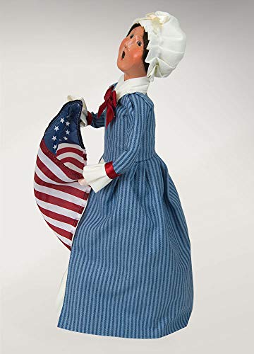 Betsy Ross Caroler Figurine - Handcrafted American Christmas Decor