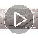 5 Inch King Memory Foam Mattress Topper - White King Size, Back Pain Relief
