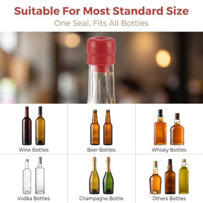 Silicone Wine Stoppers Set - Leakproof, Reusable Bottle Seals for Unfinished Wine