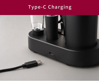 VGY Electric Wine Opener Set, 5 in 1 Rechargeable Automatic Electric Corkscrew with Charging Base, Foil Cutter, Wine Pourer & Vacuum Stopper, Electric Wine Bottle Opener for Home Bar & Wine Lovers