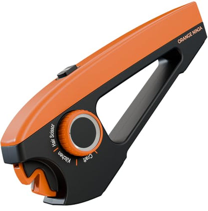 Orange Ninja Scissors Sharpener - 4 Adjustable Angles for Kitchen & Craft Scissors