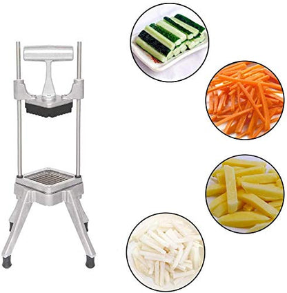 BotaBay Commercial Vegetable Fruit Chopper 1/4″&3/8″ Blade Heavy Duty Professional Food Dicer Kattex French Fry Cutter Onion Slicer Stainless Steel for Tomato Peppers Potato Mushroom