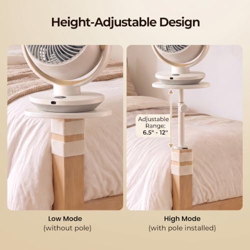 Adjustable Fan Holder for Dorm Room - Height-Adjustable Bed Frame Mount
