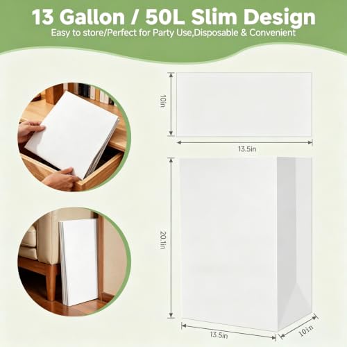 Disposable Pop-Up Cardboard Trash Cans for Parties 13-Gallon - Set of 3