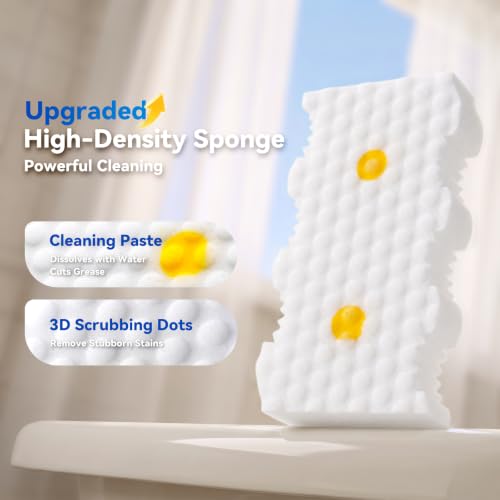 30 Pack Eraser Sponge Refills for Mr Clean Magic Eraser Shower & Tub Scrubber - High-Density Cleaning Pads