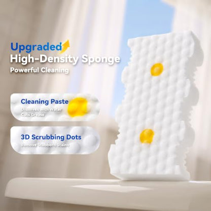 30 Pack Eraser Sponge Refills for Mr Clean Magic Eraser Shower & Tub Scrubber - High-Density Cleaning Pads