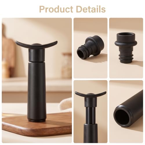 Wine Vacuum Pump & Reusable Silicone Stoppers Set - Keep Wine Fresh