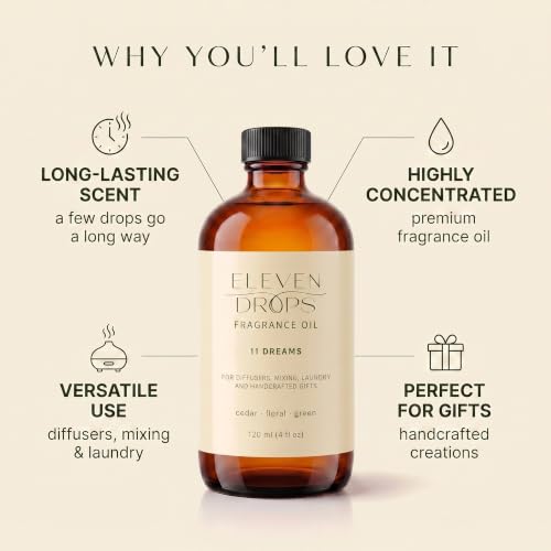 11 Dreams Fragrance Oil - Hotel-Inspired Diffuser Scent, Pet-Friendly, 4oz