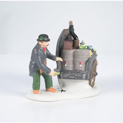Dickens' Village Coffee Stall Building and Figurine Set - Victorian England Decor