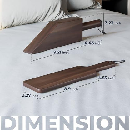 Walnut Solid Acacia Wood Sheet Tucker & Mattress Lifter Set for Bed Making