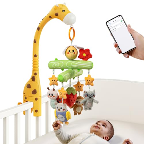 Baby Crib Mobile with Music Lights & Remote Control - Soothing Nursery Toy