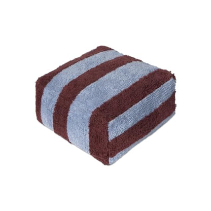 Lorena Canals Cotton Rayas Puff Decorative Pillow 45x45 cm - Marsala