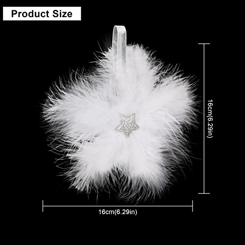 Angel Feather Hanging Decor Set - White Craft Feathers for Christmas & Weddings