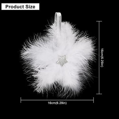 Angel Feather Hanging Decor Set - White Craft Feathers for Christmas & Weddings