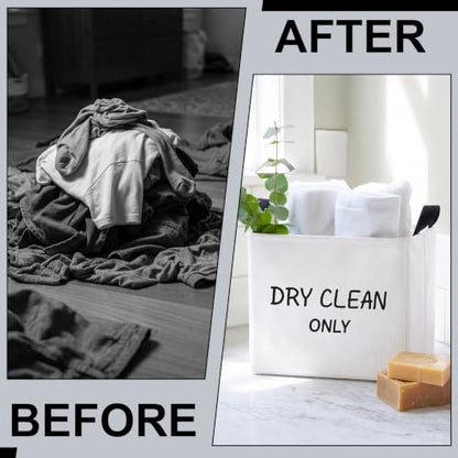 FillTouch Canvas Laundry Basket - Dry Clean Only Printed Organizer