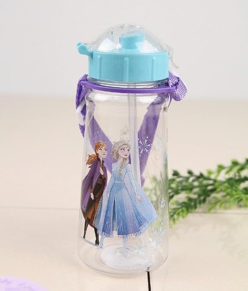 Florian Tritan Water Bottle - 450ml with Shoulder Strap & Built-In Straw for Easy Hydration