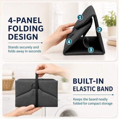 Foldable Clothes Steamer Board 35.62 x 15.75 Inch Portable Ironing Mat with Silicone Rest