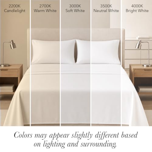 Queen Size Cotton Bed Sheets Set - 600 Thread Count, White, Deep Pocket