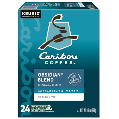 Caribou Coffee Obsidian Keurig Single-Serve K-Cup Pod, Medium Roast Coffee, 96 Count
