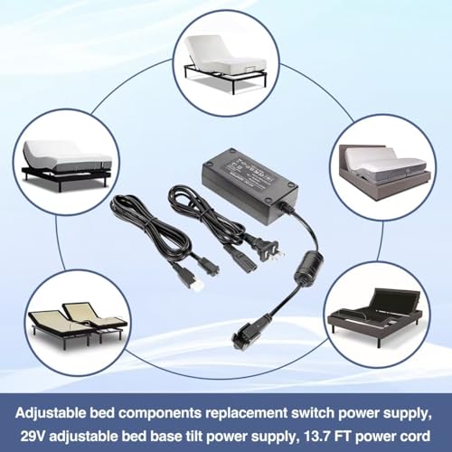 Adjustable Bed Power Supply Replacement Kit - 29V 2A for Lucid, Sealy, Serta, Ergo, Extend