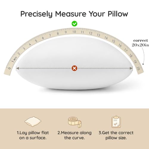 20x20 Memory Foam Throw Pillow Insert - Pack of 1, White