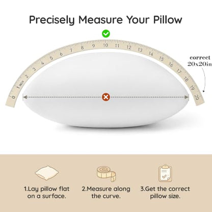 20x20 Memory Foam Throw Pillow Insert - Pack of 1, White