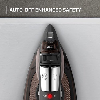 Rowenta Access Steam Iron, Clothes Iron with Steamer, Vertical Steaming, Maximum Steam Distribution, Anti-Drip Protection, Red