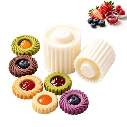 Double-Ended Pastry Mold 2pcs - Decorative Mooncake & Pastry Cutter Set