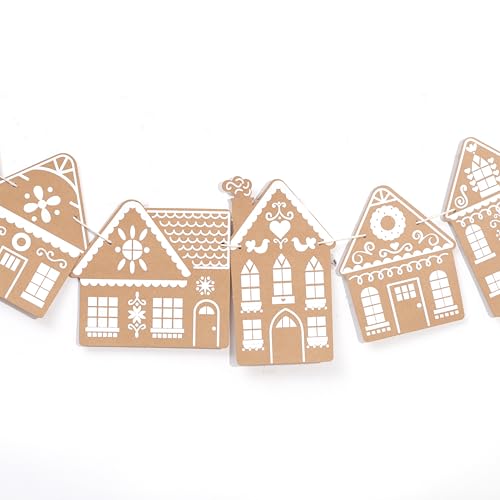 Christmas Gingerbread House Hanging Banner - Holiday Decor Garland