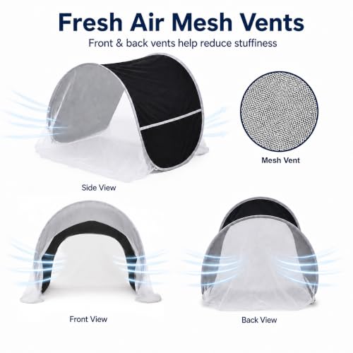 Night Shift Light-Blocking Bed Tent with Mesh Vents for Sleep Privacy