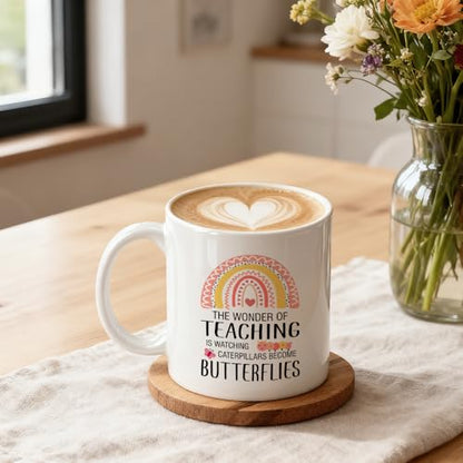 Teaching Growth Ceramic Mug - Appreciation Coffee Cup for Teacher - White15