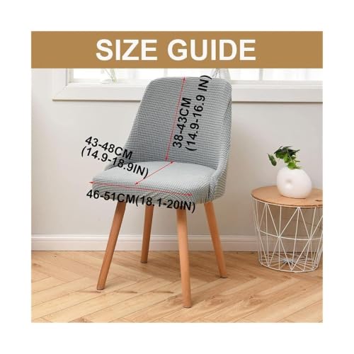2/4 Pack Curved Back Bar Stool Slipcovers with Arms - Nordic Style