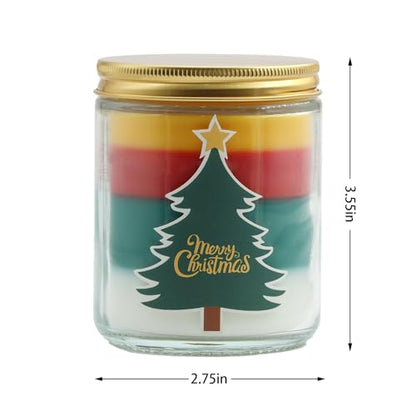 Christmas Candles - Christmas Gift for Women, Aromatherapy Scented Candle, Natural Soy Wax Vanilla 7oz - Christmas Vanilla