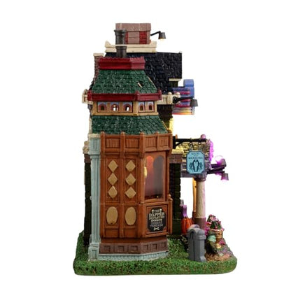 Battery Operated Lighted Building for Spooky Town - Lemax Mortuary Makeovers
