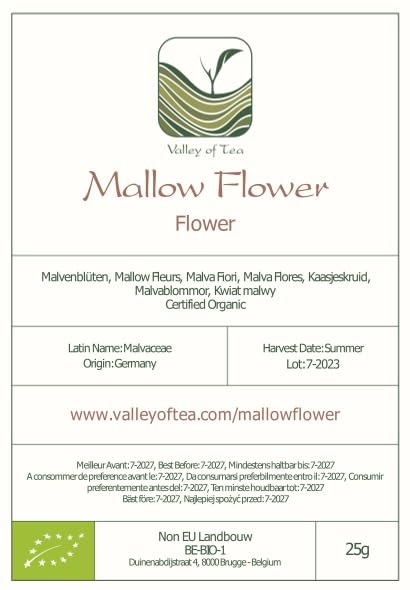 Mallow Blue Flower Tea Blossom - Malva Sylvestris Malva Herb Tisane